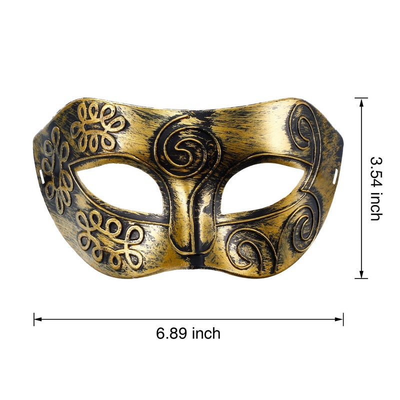 HESTYA 8 Pcs Vintage Masquerade Masks Gold Silver Carnival Antique Mask Halloween Costume Accessories for Men Women - Image 2